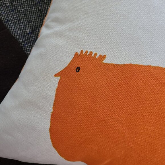 CB2 chicken pillow cover 16"x16" - Picture 7 of 7